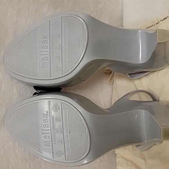 Karl Lagerfeld X Melissa Rubber Heels Shoes Size 8 - Picture 5 of 9